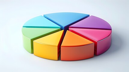 Obraz premium Vibrant Pie Chart Depicting Investment Allocation Across Diverse Sectors