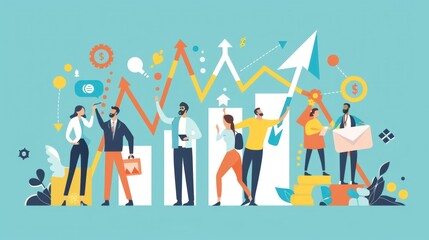 Teamwork and Growth: A Visual Representation of Success