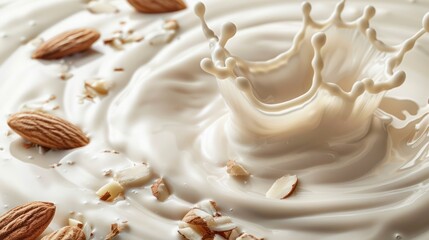 almond milk photos