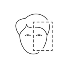 Part of face line icon