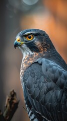 Fototapeta premium Close-Up of Northern Goshawk with Intense Gaze