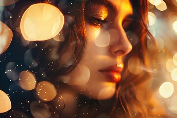 Obraz premium A Fashion concept with woman against both