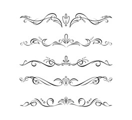 Fantasy text delimiters, borders or vignettes