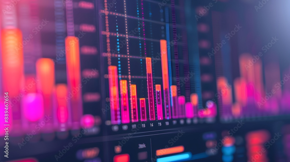 Poster a colorful graph with many different colored bars