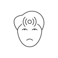 Obraz premium Person with headache line icon