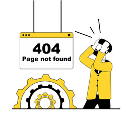 Mistake: 404 page not found. The man got a “page not found” message.