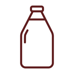 Milk Vector Line Maroon Icon Design