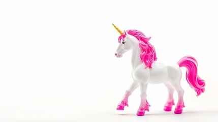 Unicorn toy isolated on white background