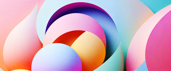 Obraz premium illustrazione con elementi geometrici astratti a tema contemporaneo