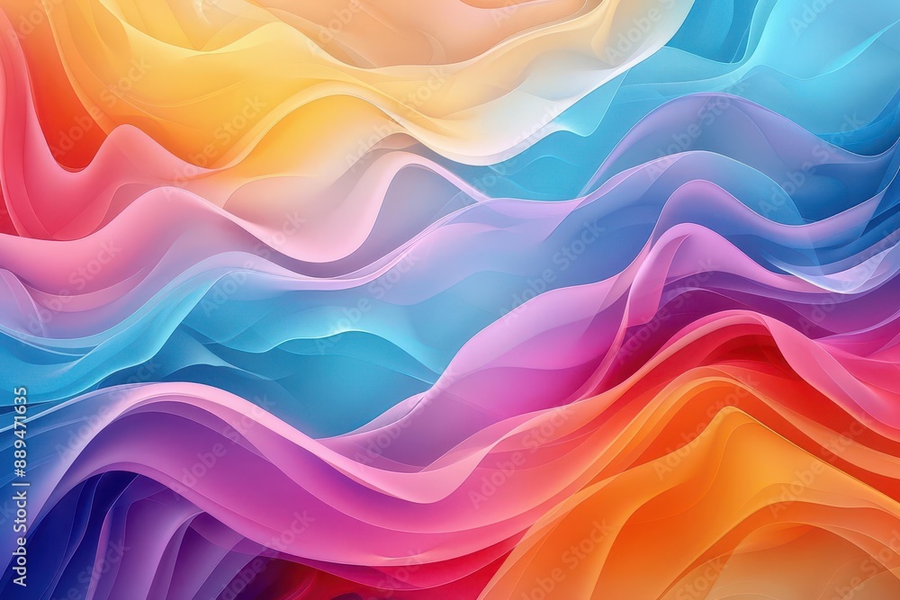 Aufkleber vibrant colorful abstract wallpaper with dynamic flowing shapes and gradients modern pattern design 