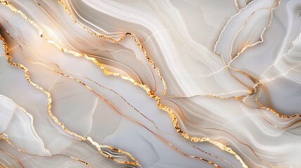 Ethereal Marble-Like Abstract Background with Golden Veins
