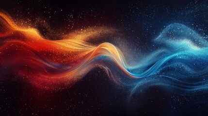 abstract glowing color wave with a grainy gradient backdrop