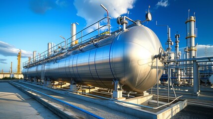 Fototapeta premium A large pressure vessel for LPG storage
