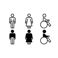 Toilet signs icon