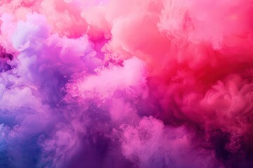 Fototapeta premium vibrant pink and red smoke explosion with rainbow colors aigenerated abstract