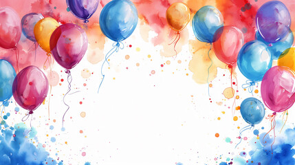 colorful balloons on a white background,celebrate,happy birthday
