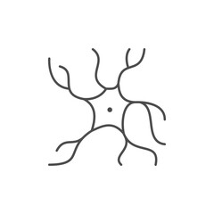 Nervous cell line outline icon