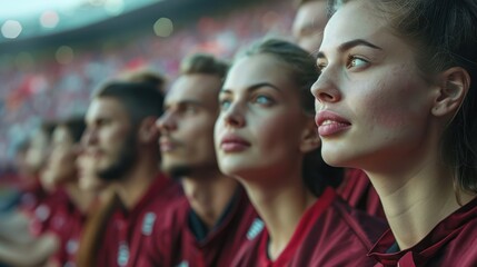 Obraz premium Football fans cheering on the sidelines