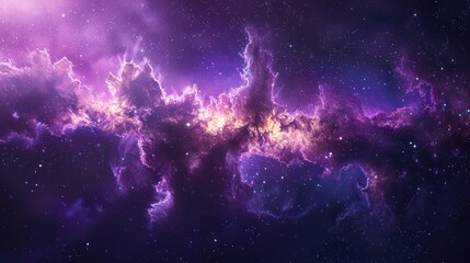Fototapeta premium space background with purple nebula and stars
