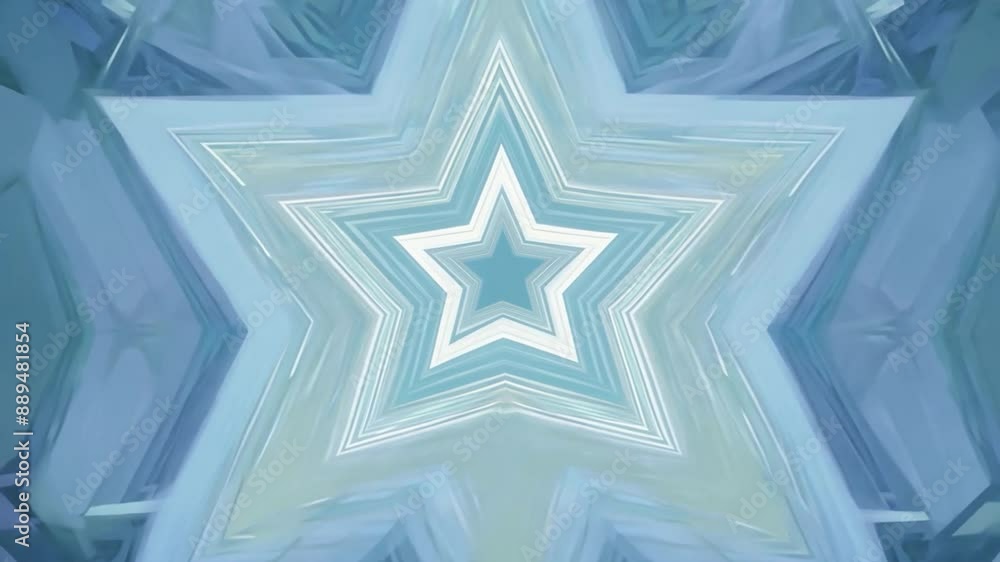 Poster mesmerizing star-shaped patterns shift and morph in a kaleidoscopic display of vibrant colors and br