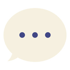 chat speech bubble flat illustration