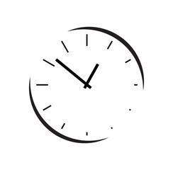 clock on white