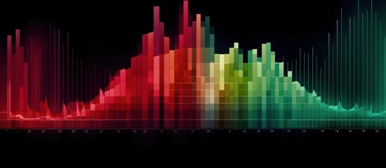 Abstract Colorful Bar Graph Visualization