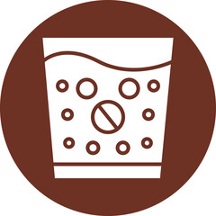 Effervescent Glyph Brown Circle Icon