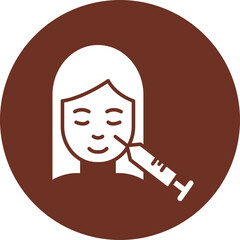 Laser Trearment Glyph Brown Circle IconH