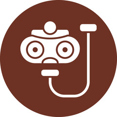 Diver Glyph Brown Circle Icon