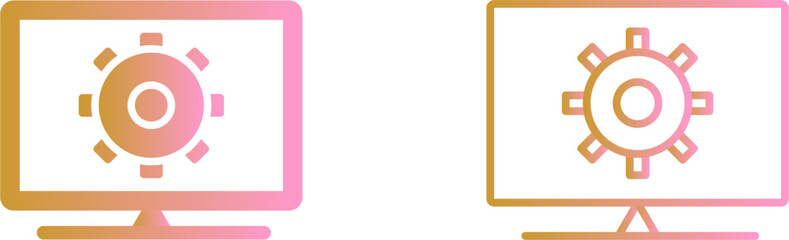 Computer Settings Vector Icon