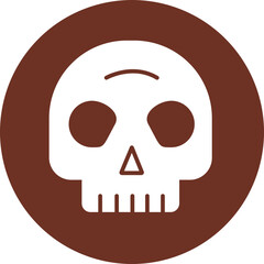 Horror Glyph Brown Circle Icon
