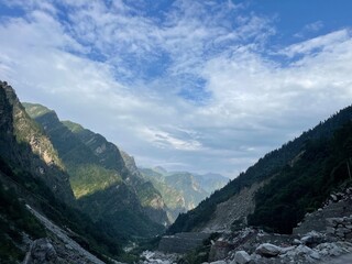 Naklejka premium landscape in the mountains