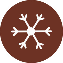 Snowy Glyph Brown Circle Icon