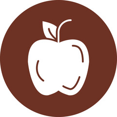 Apple Glyph Brown Circle Icon