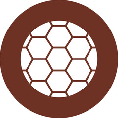 Fototapeta premium Football Glyph Brown Circle Icon