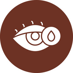 Dropper Glyph Brown Circle Icon