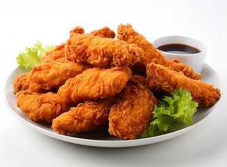 Spicy Deep Fried Breaded Chicken Wings with Ranch