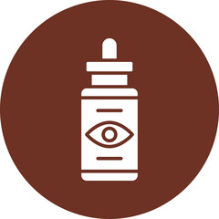 Eye Spray Glyph Brown Circle Icon