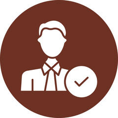 Selection Glyph Brown Circle Icon