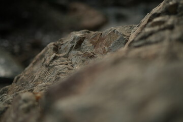 Fototapeta premium close up of a rock depth of field shallow background