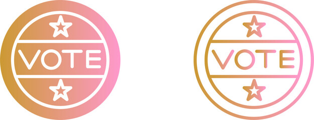 Vote Sticker Vector Icon