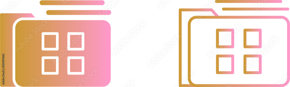 Sticker file management vector icon