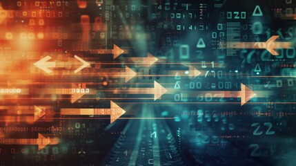 Obraz premium Arrows representing digital transformation