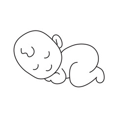 illustration of an child  on white background 