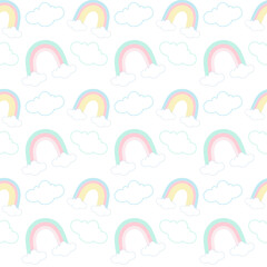 Obraz premium weather cloud seamless pattern