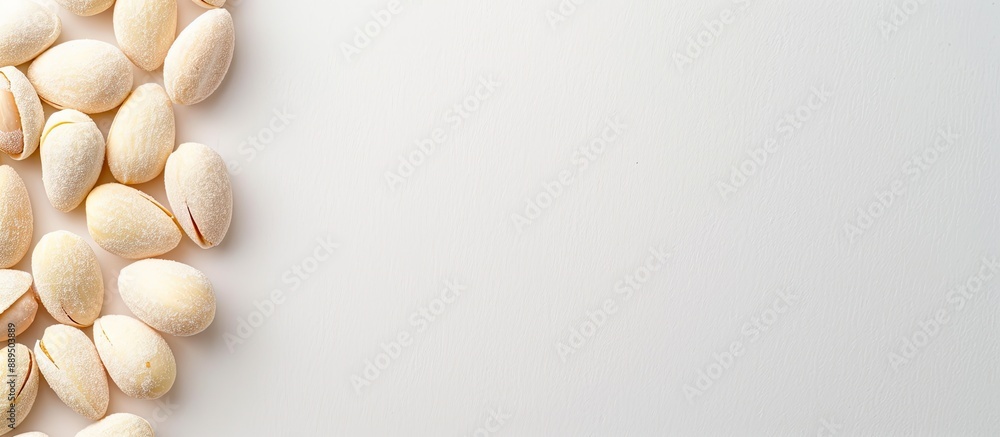 Aufkleber sugared almonds displayed on a white background with copy space image.
