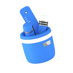 Back to School 3D Icon , Pencil Case