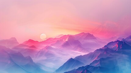 Fototapeta premium Gradient pink wallpaper