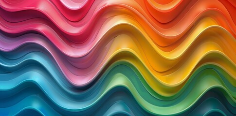 Obraz premium Abstract Colorful Wavy Lines Design Background